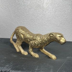 Brass Leopard Decorative Statue